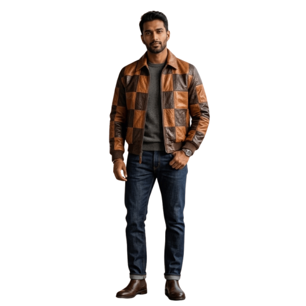 Leather PatchWork Jacket