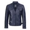 Blue Leather Biker Jacket Mens Blue Leather Biker Jacket Mens