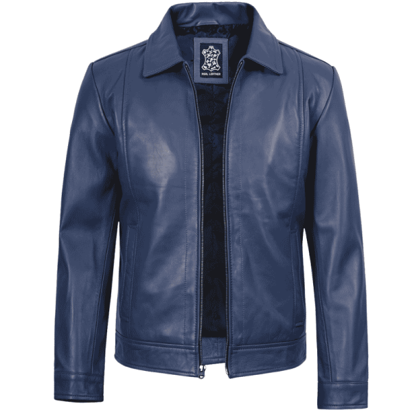 blue leather jacket men blue leather jacket men
