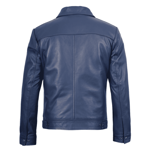 blue leather jacket men blue leather jacket men