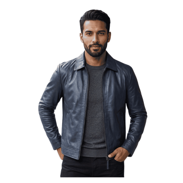 blue leather jacket men blue leather jacket men
