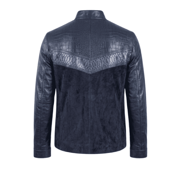 Blue Navy Leather Jacket