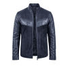 Blue Navy Leather Jacket