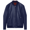 Dark Blue Leather Jacket