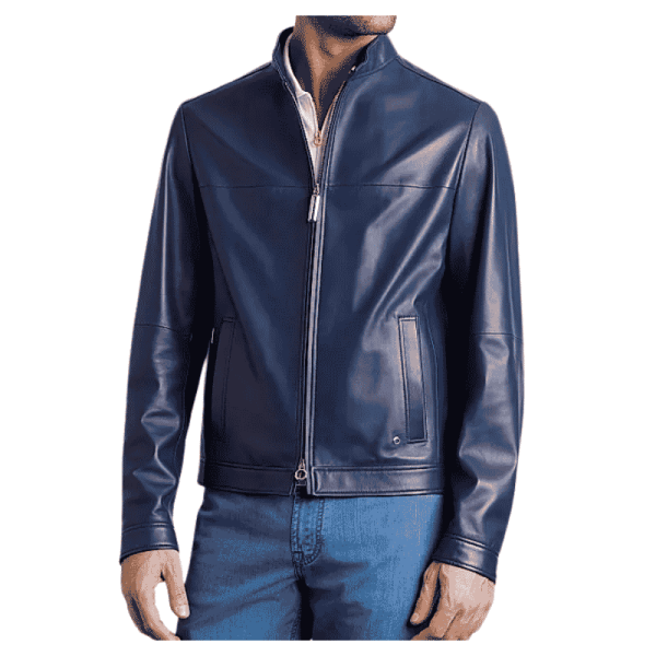 Jacket Leather Blue Jacket Leather Blue