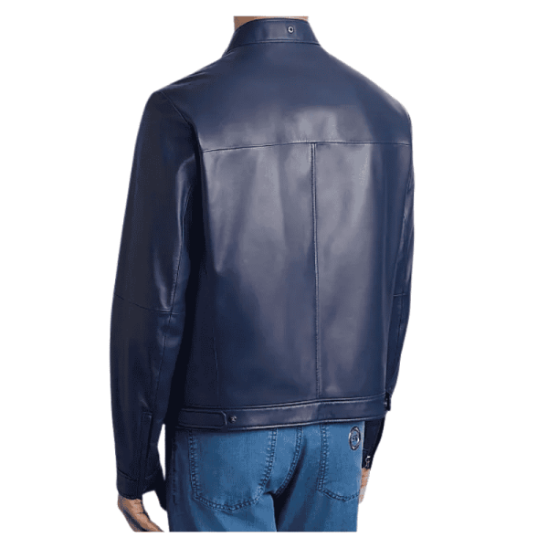 Jacket Leather Blue Jacket Leather Blue