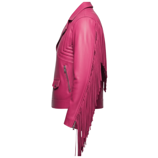 Pink MotorCycle Jacket Leather​