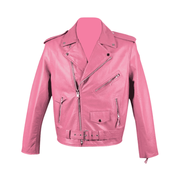 Light Pink Leather Jacket​