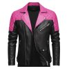 Pink and Black Leather Jacket​