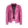 Pink Faux Leather Jacket​