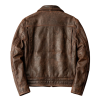 Vintage Brown Leather Jacket Back