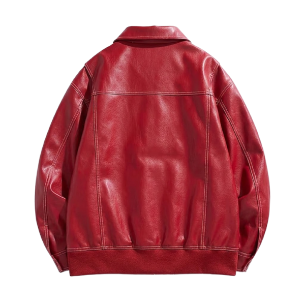 Vintage-Red-Leather-Jacket-Back Vintage Red Leather Jacket Back