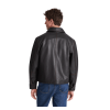 Washed Leather Chore Jacket Back