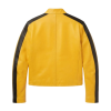 Yellow And Black Leather Jacket Back