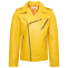 Yellow Leather Jacket Mens