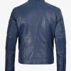Blue Leather Jacket Mens