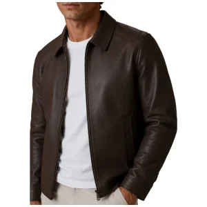 Dark-Brown-Leather-Bomber-Jacket-2 Dark Brown Leather Bomber Jacket
