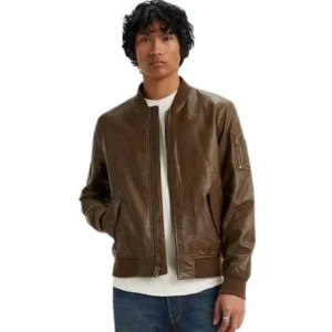 Leather-Bomber-Jacket Leather Bomber Jacket